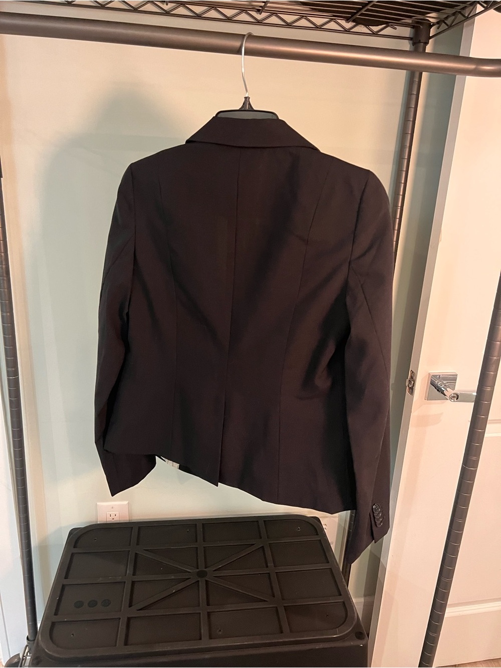 Ann Taylor Black Blazer with Striped Lining - Picture 3 of 4
